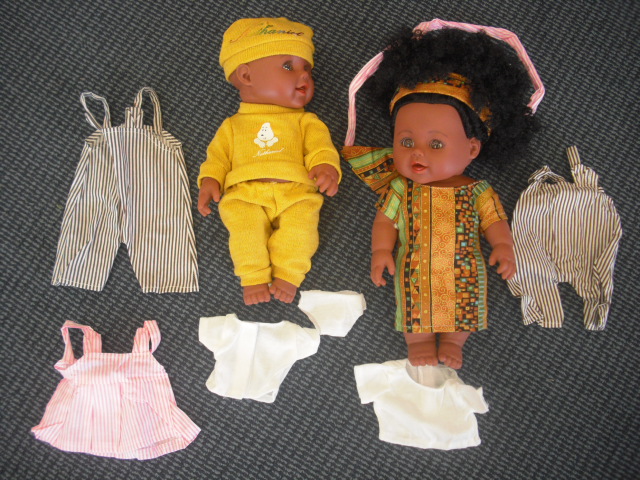 Girl and Nathaniel boy doll